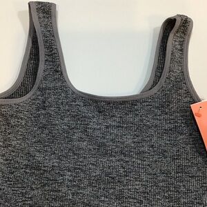 Colsie Heather Gray Knit Thong Bodysuit